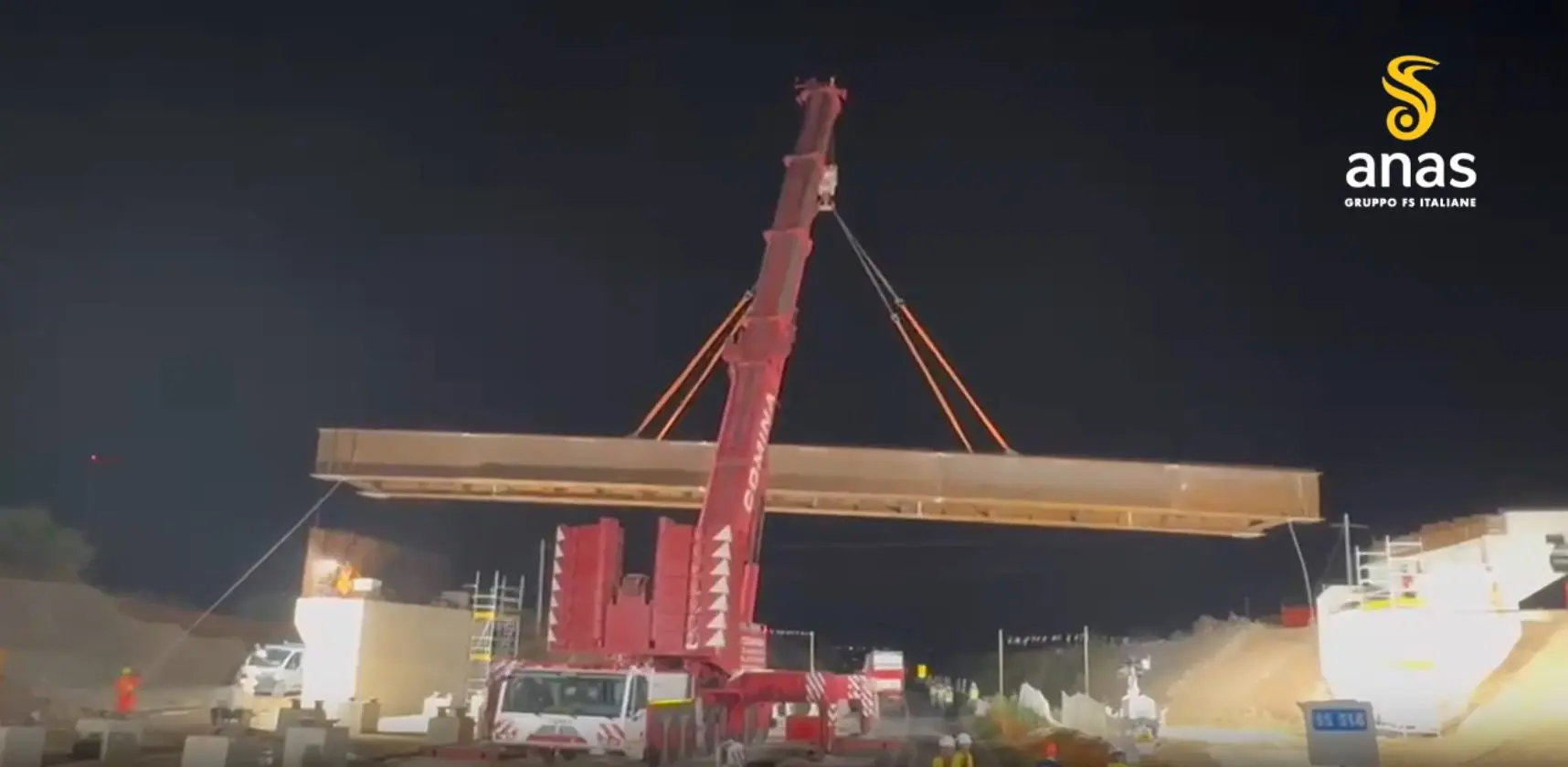 Nuova Autostrada Ragusa-Catania, completato il varo di un nuovo cavalcavia a Chiaramonte Gulfi